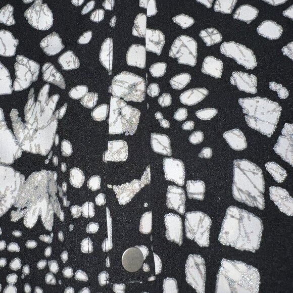 Chico’s Zenergy Jacket Black white Size 3 - Picture 4 of 9